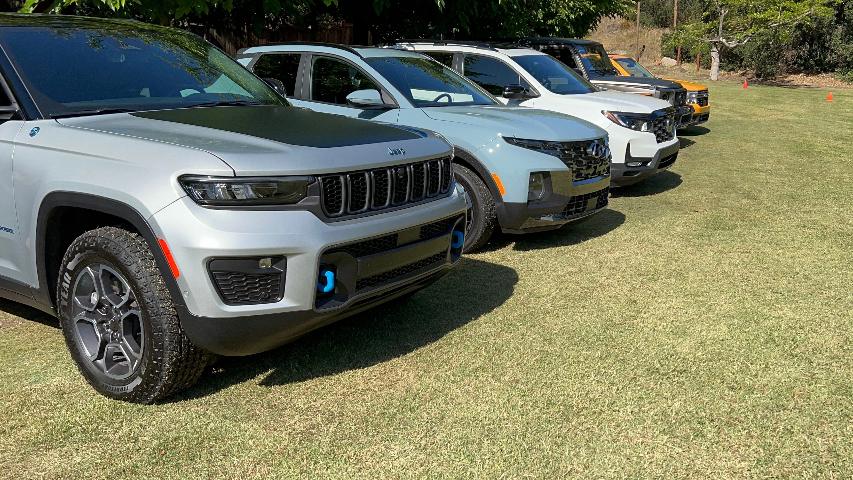 SUV lineup outdoor automotive event