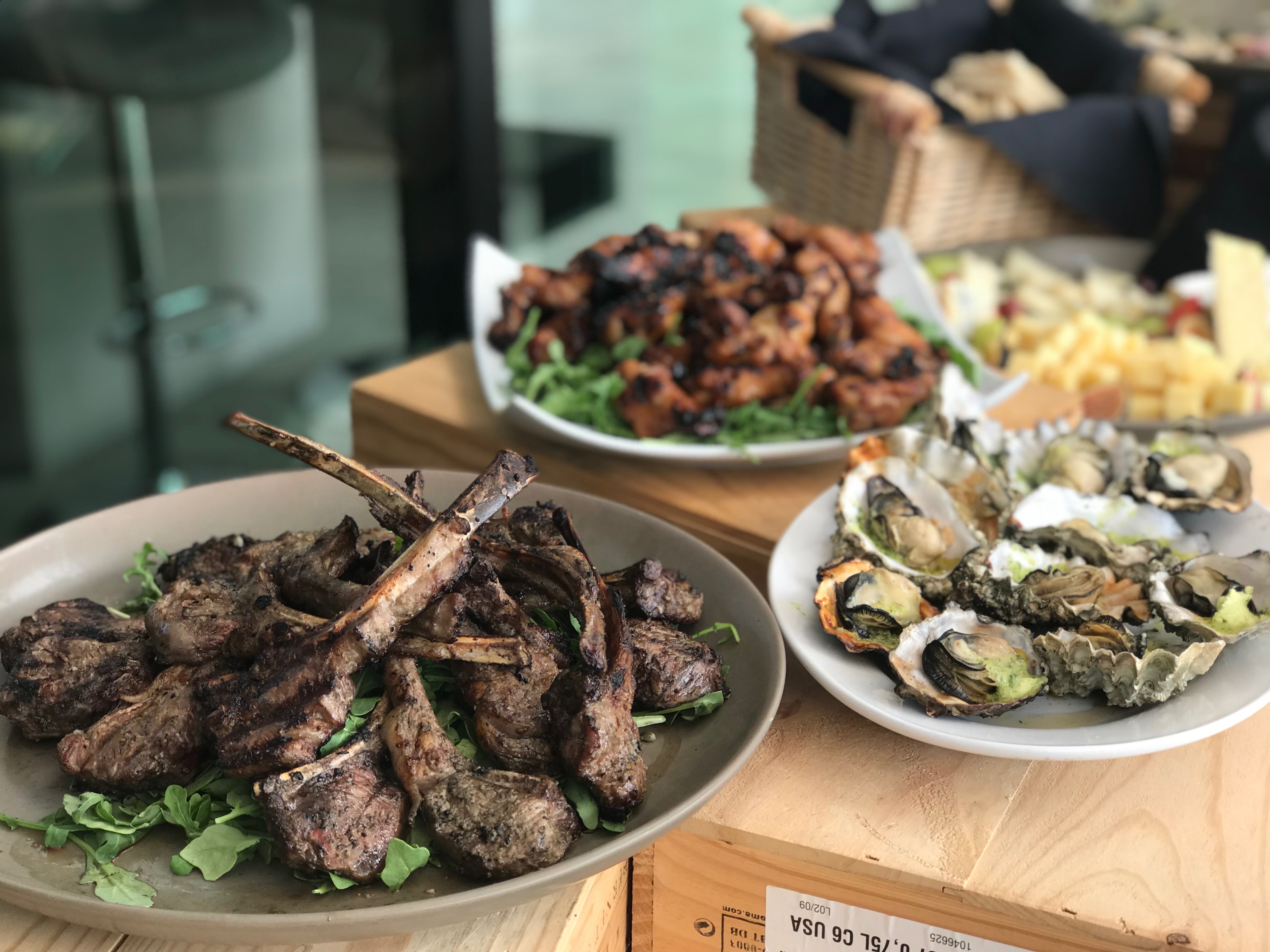 Event catering gourmet food spread